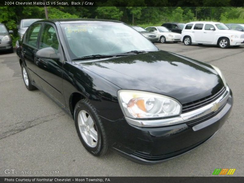 Black / Gray 2004 Chevrolet Malibu LS V6 Sedan