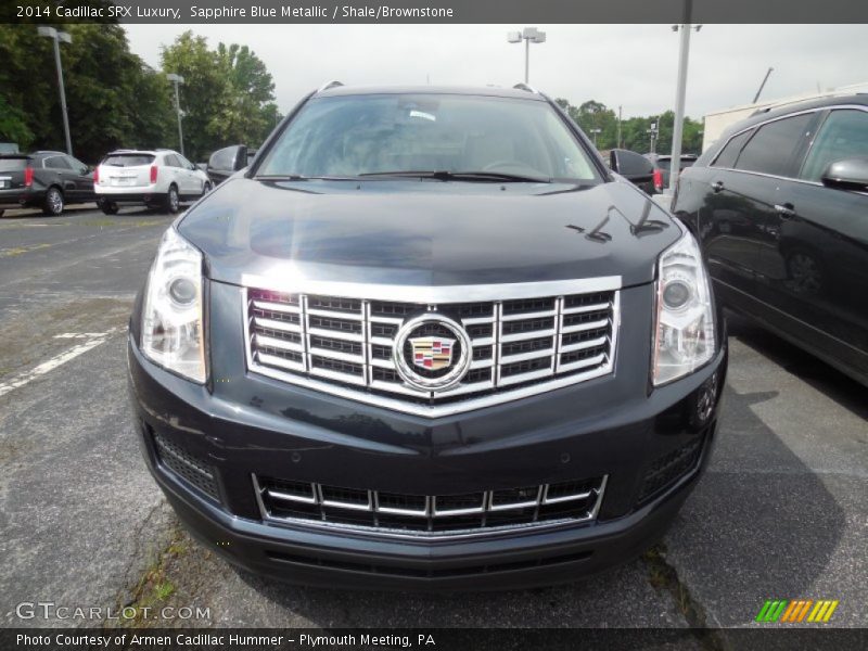 Sapphire Blue Metallic / Shale/Brownstone 2014 Cadillac SRX Luxury