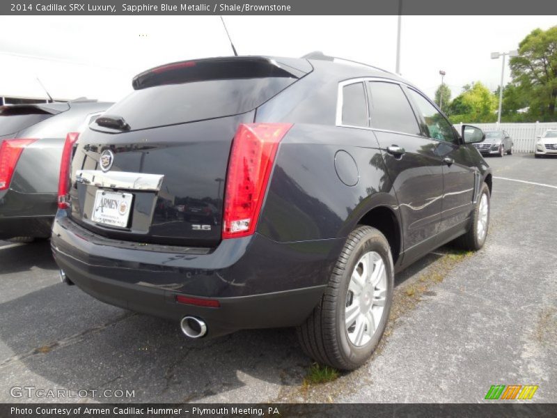 Sapphire Blue Metallic / Shale/Brownstone 2014 Cadillac SRX Luxury