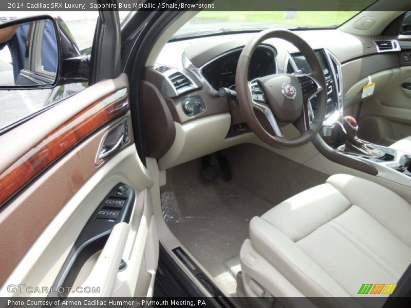 Sapphire Blue Metallic / Shale/Brownstone 2014 Cadillac SRX Luxury