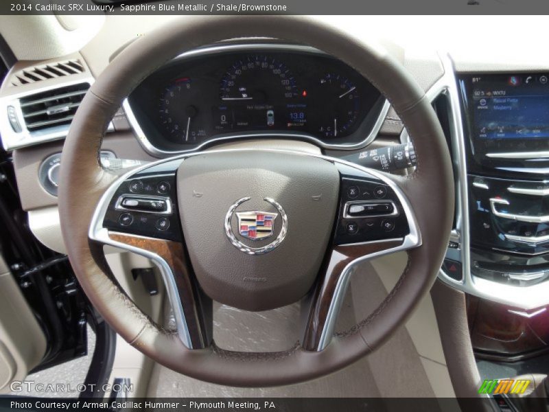 Sapphire Blue Metallic / Shale/Brownstone 2014 Cadillac SRX Luxury