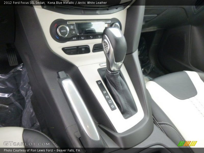 Kona Blue Metallic / Arctic White Leather 2012 Ford Focus SEL Sedan