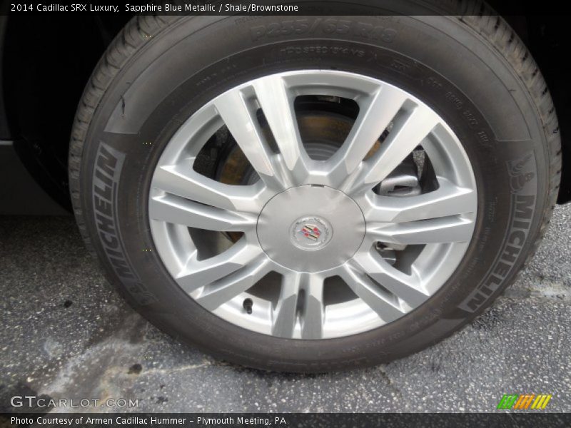 Sapphire Blue Metallic / Shale/Brownstone 2014 Cadillac SRX Luxury