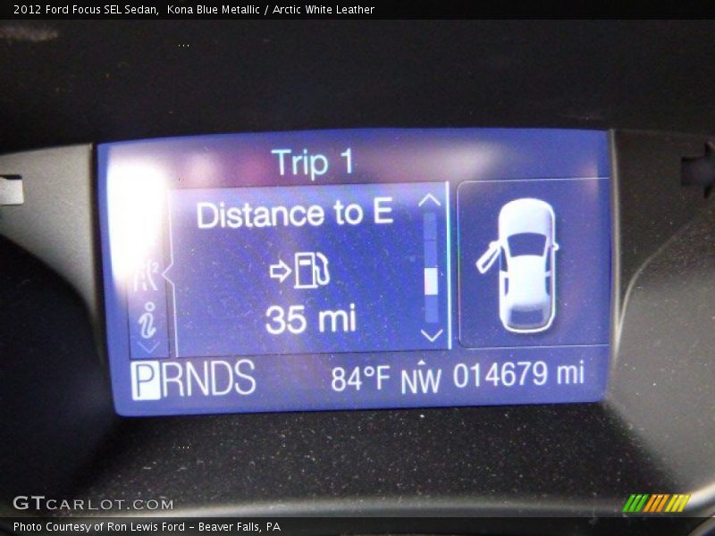 Kona Blue Metallic / Arctic White Leather 2012 Ford Focus SEL Sedan