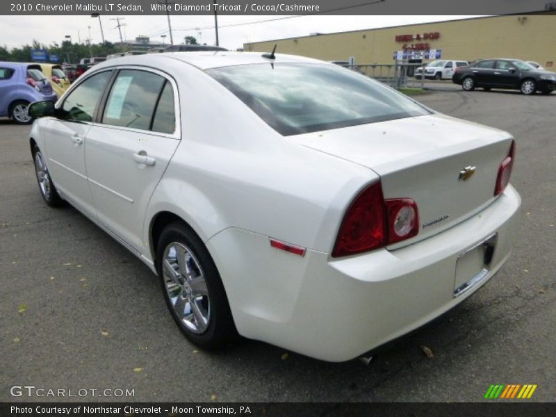 White Diamond Tricoat / Cocoa/Cashmere 2010 Chevrolet Malibu LT Sedan