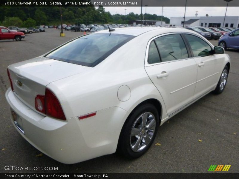 White Diamond Tricoat / Cocoa/Cashmere 2010 Chevrolet Malibu LT Sedan