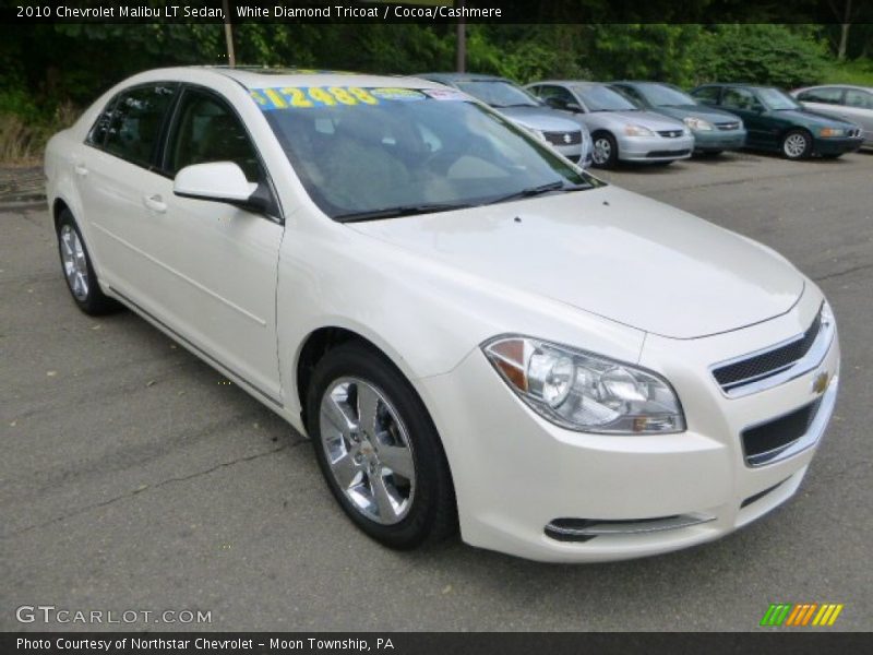 White Diamond Tricoat / Cocoa/Cashmere 2010 Chevrolet Malibu LT Sedan