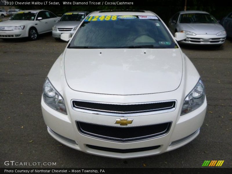 White Diamond Tricoat / Cocoa/Cashmere 2010 Chevrolet Malibu LT Sedan