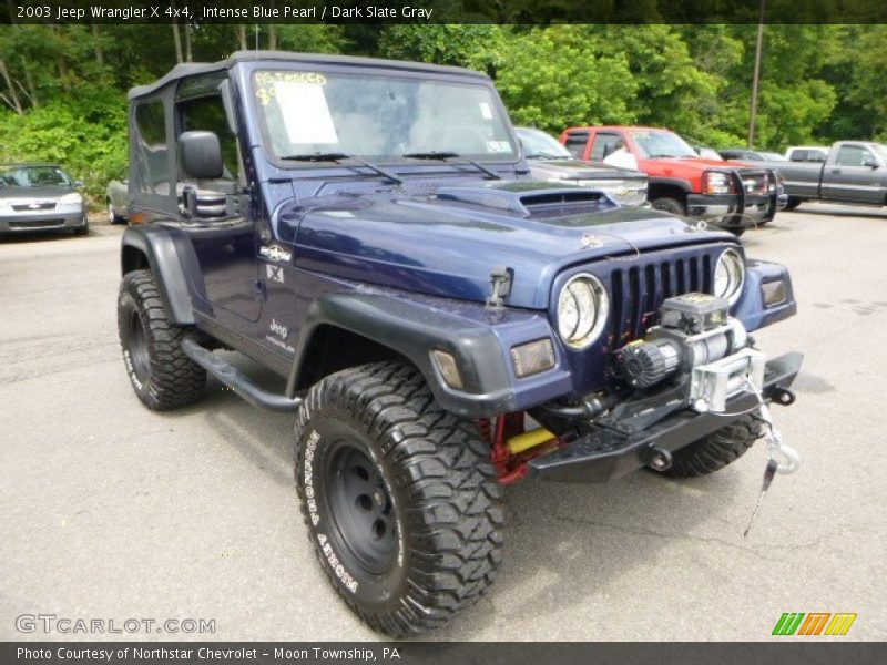 Intense Blue Pearl / Dark Slate Gray 2003 Jeep Wrangler X 4x4