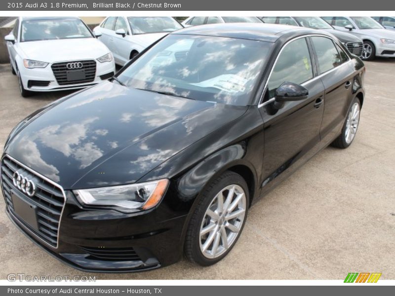 Brilliant Black / Chestnut Brown 2015 Audi A3 1.8 Premium
