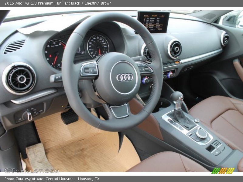 Brilliant Black / Chestnut Brown 2015 Audi A3 1.8 Premium