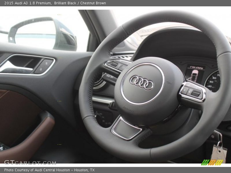 Brilliant Black / Chestnut Brown 2015 Audi A3 1.8 Premium