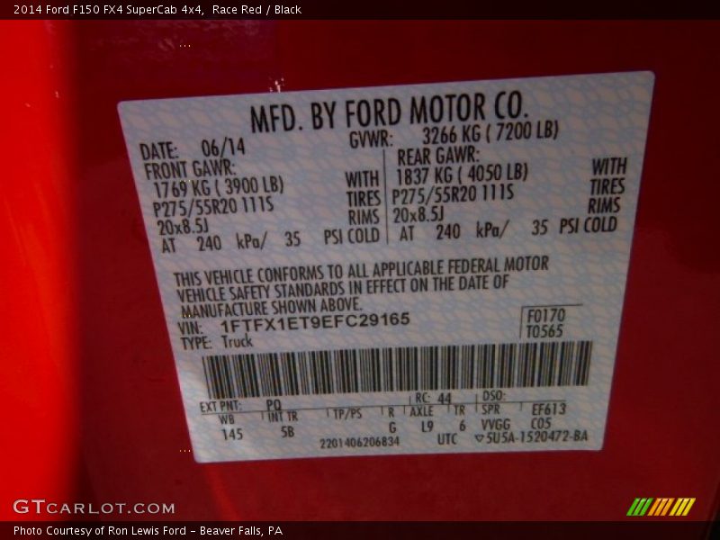 Race Red / Black 2014 Ford F150 FX4 SuperCab 4x4