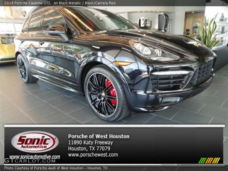 Jet Black Metallic / Black/Carrera Red 2014 Porsche Cayenne GTS