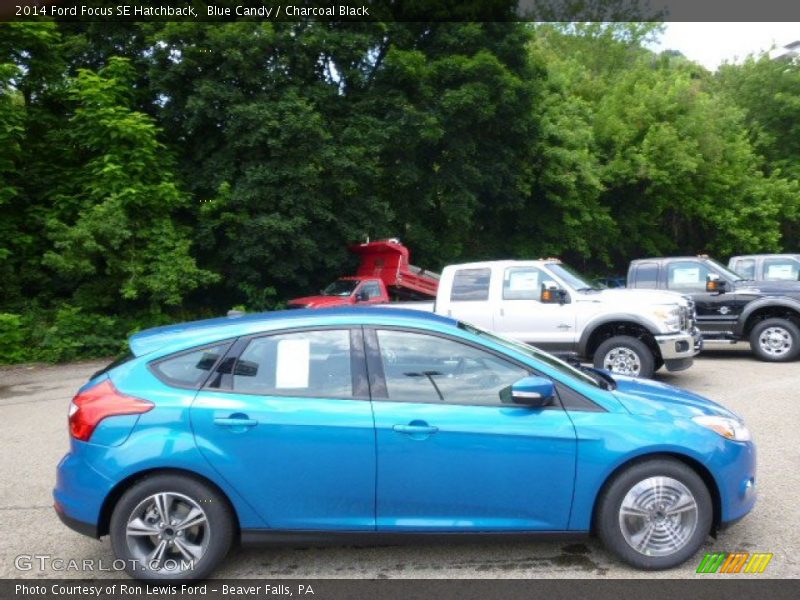 Blue Candy / Charcoal Black 2014 Ford Focus SE Hatchback