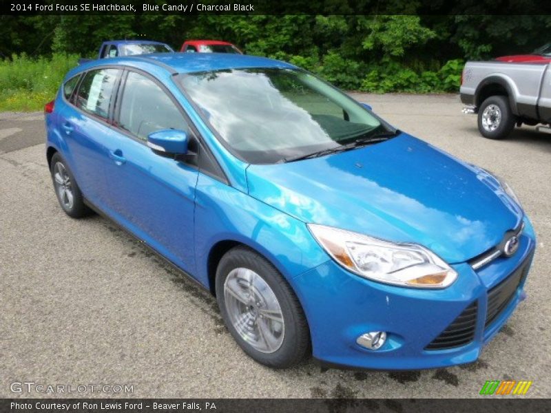 Blue Candy / Charcoal Black 2014 Ford Focus SE Hatchback