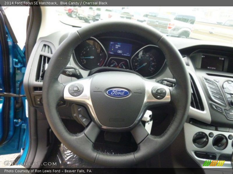 Blue Candy / Charcoal Black 2014 Ford Focus SE Hatchback