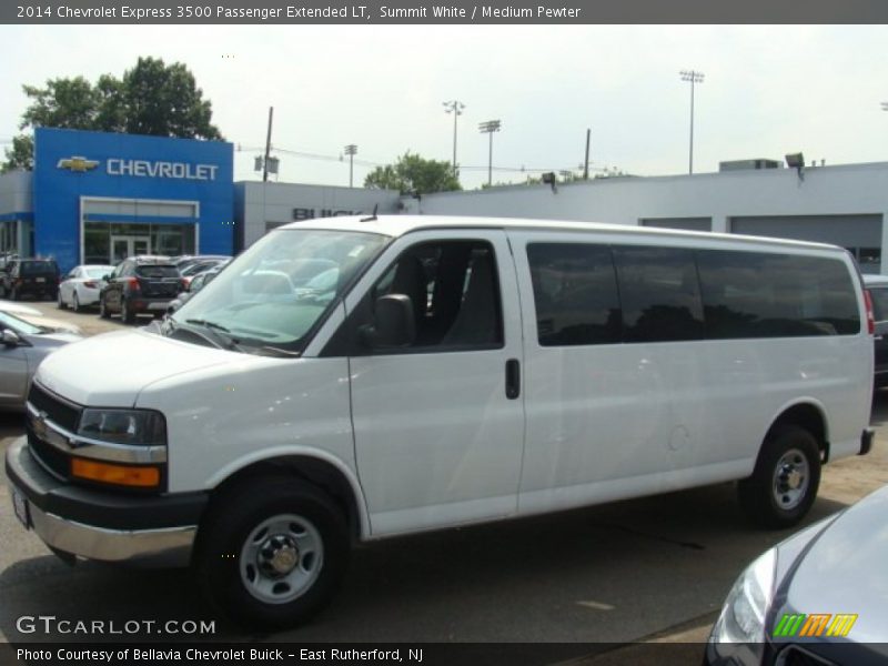Summit White / Medium Pewter 2014 Chevrolet Express 3500 Passenger Extended LT
