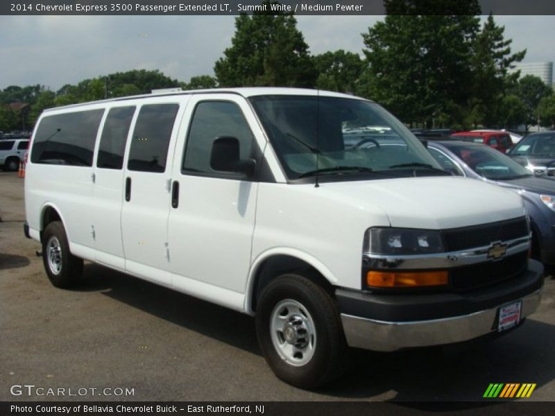 Summit White / Medium Pewter 2014 Chevrolet Express 3500 Passenger Extended LT