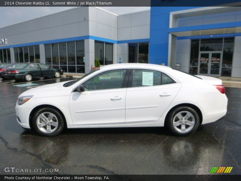 Summit White / Jet Black/Titanium 2014 Chevrolet Malibu LS