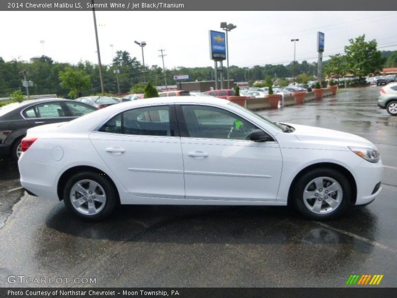 Summit White / Jet Black/Titanium 2014 Chevrolet Malibu LS