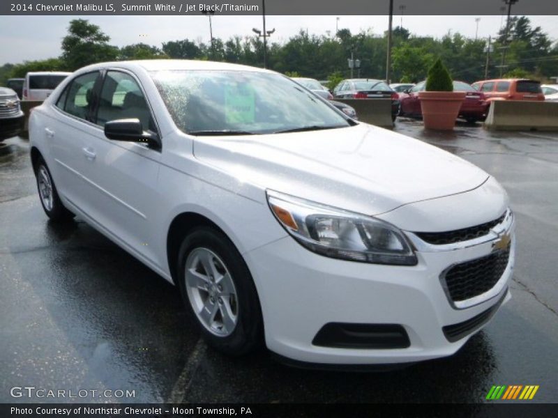 Summit White / Jet Black/Titanium 2014 Chevrolet Malibu LS