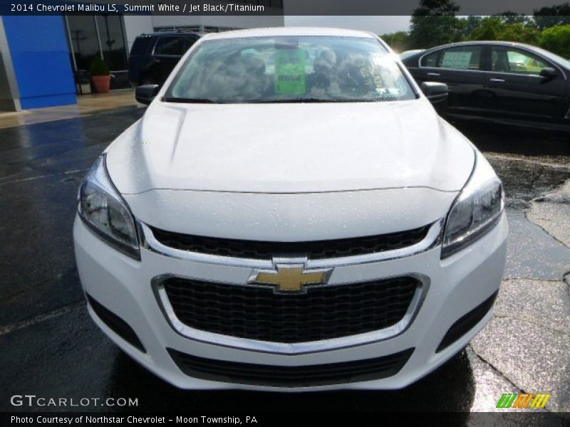 Summit White / Jet Black/Titanium 2014 Chevrolet Malibu LS