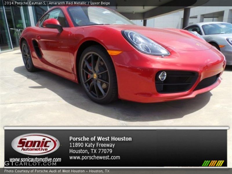 Amaranth Red Metallic / Luxor Beige 2014 Porsche Cayman S