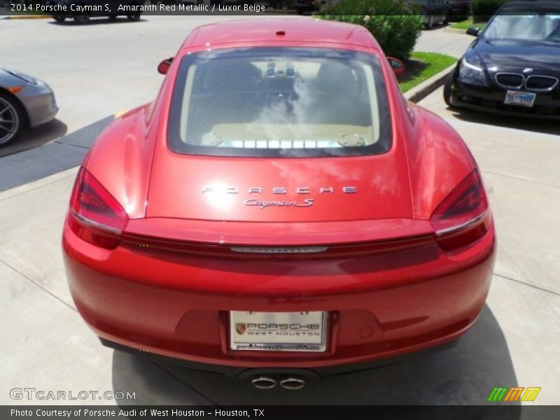 Amaranth Red Metallic / Luxor Beige 2014 Porsche Cayman S