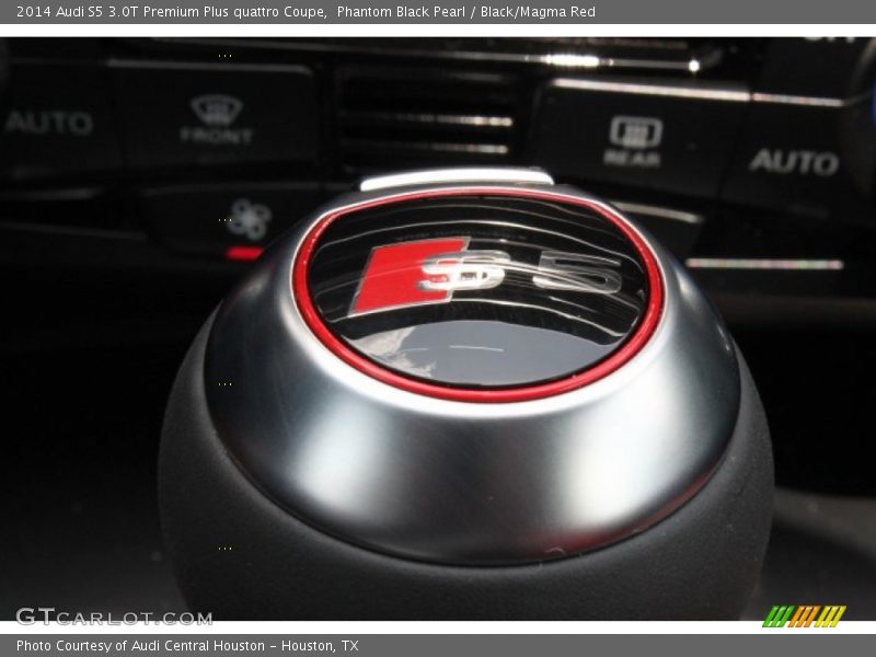 Phantom Black Pearl / Black/Magma Red 2014 Audi S5 3.0T Premium Plus quattro Coupe