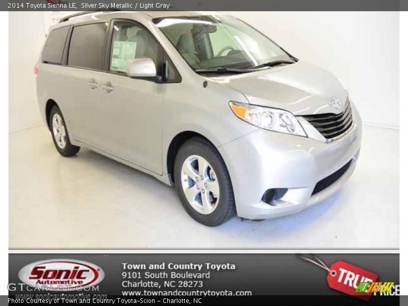 Silver Sky Metallic / Light Gray 2014 Toyota Sienna LE