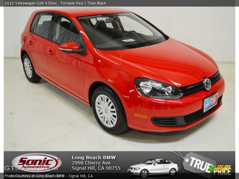 Tornado Red / Titan Black 2012 Volkswagen Golf 4 Door