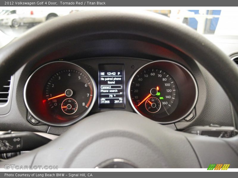 Tornado Red / Titan Black 2012 Volkswagen Golf 4 Door