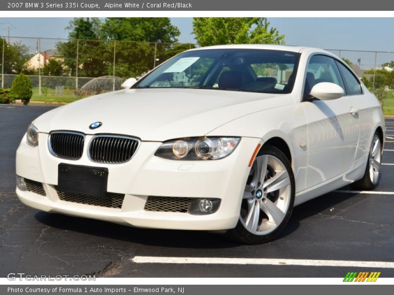 Alpine White / Coral Red/Black 2007 BMW 3 Series 335i Coupe