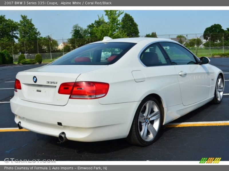 Alpine White / Coral Red/Black 2007 BMW 3 Series 335i Coupe