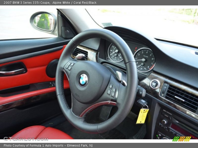Alpine White / Coral Red/Black 2007 BMW 3 Series 335i Coupe