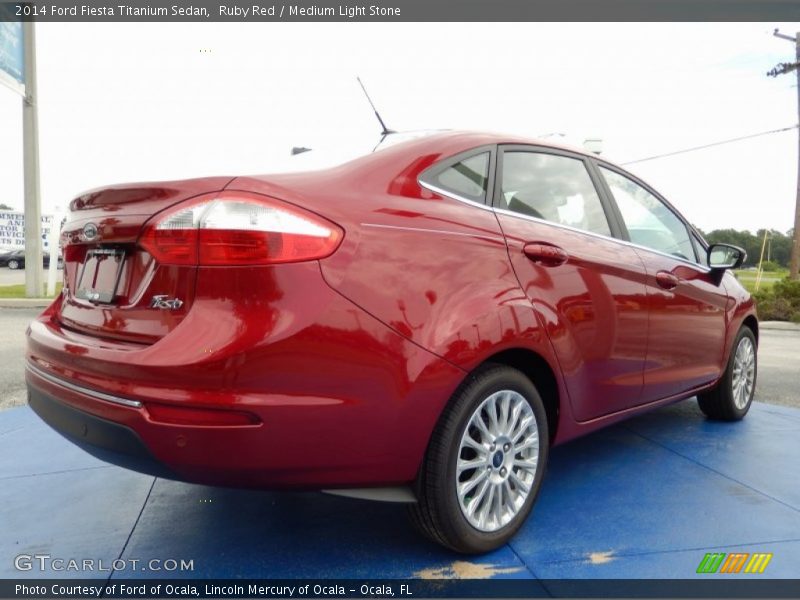 Ruby Red / Medium Light Stone 2014 Ford Fiesta Titanium Sedan
