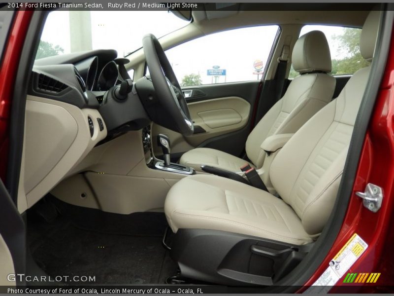 Ruby Red / Medium Light Stone 2014 Ford Fiesta Titanium Sedan