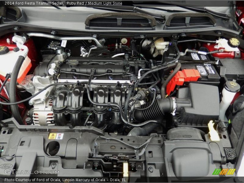 Ruby Red / Medium Light Stone 2014 Ford Fiesta Titanium Sedan