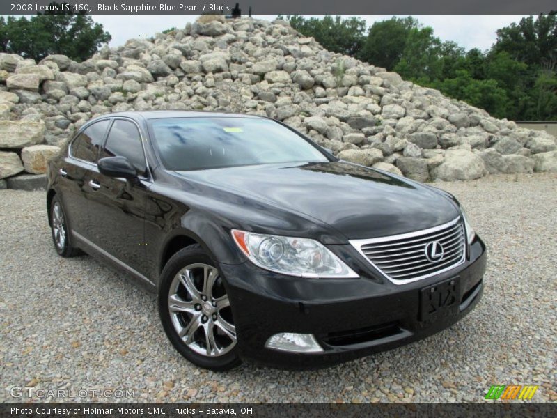 Black Sapphire Blue Pearl / Black 2008 Lexus LS 460