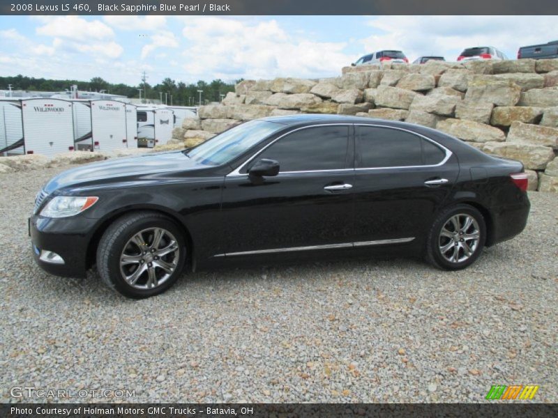 Black Sapphire Blue Pearl / Black 2008 Lexus LS 460