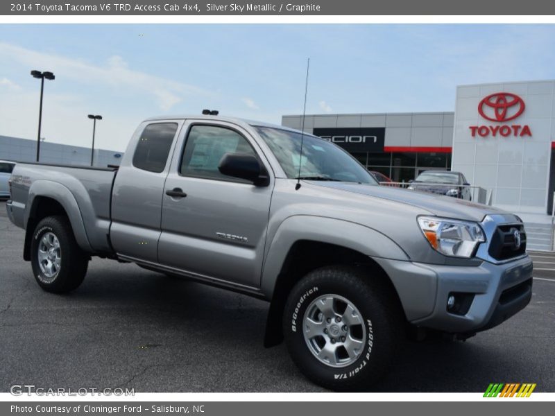 Silver Sky Metallic / Graphite 2014 Toyota Tacoma V6 TRD Access Cab 4x4