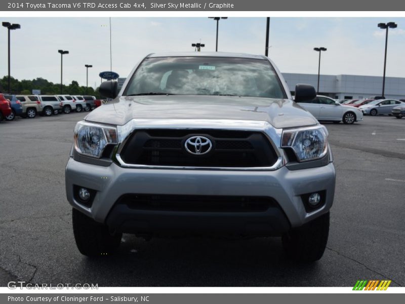 Silver Sky Metallic / Graphite 2014 Toyota Tacoma V6 TRD Access Cab 4x4