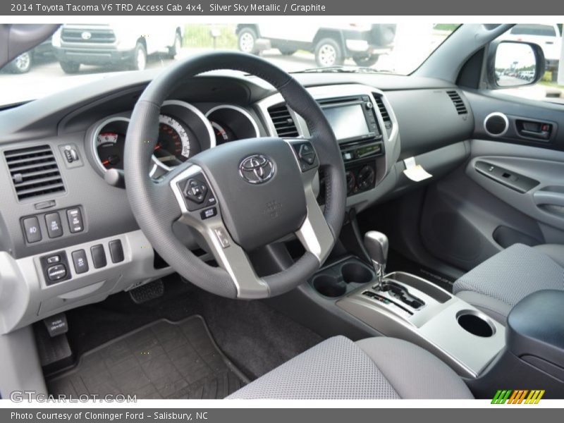 Silver Sky Metallic / Graphite 2014 Toyota Tacoma V6 TRD Access Cab 4x4