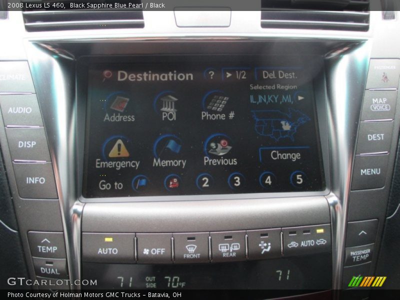Black Sapphire Blue Pearl / Black 2008 Lexus LS 460