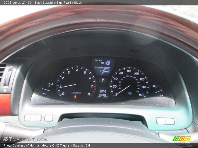 Black Sapphire Blue Pearl / Black 2008 Lexus LS 460