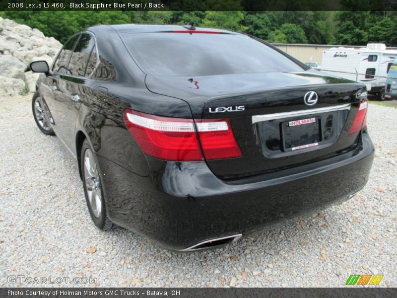 Black Sapphire Blue Pearl / Black 2008 Lexus LS 460