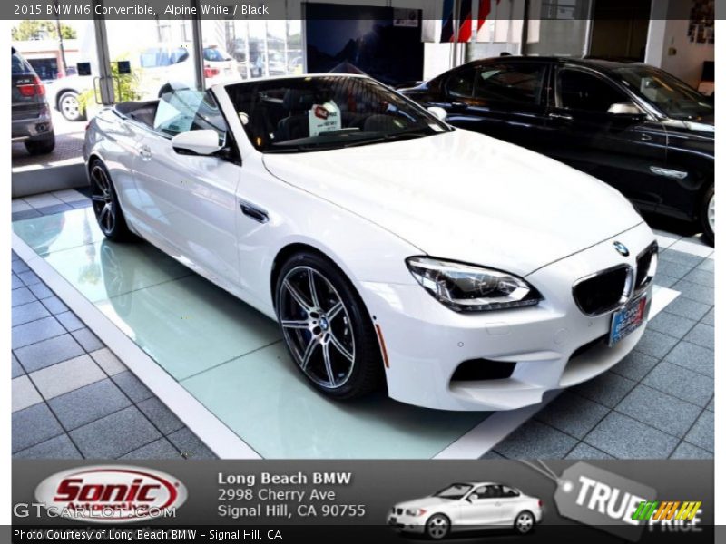 Alpine White / Black 2015 BMW M6 Convertible