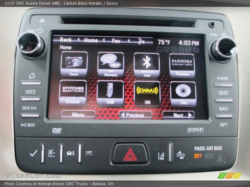 Carbon Black Metallic / Ebony 2015 GMC Acadia Denali AWD
