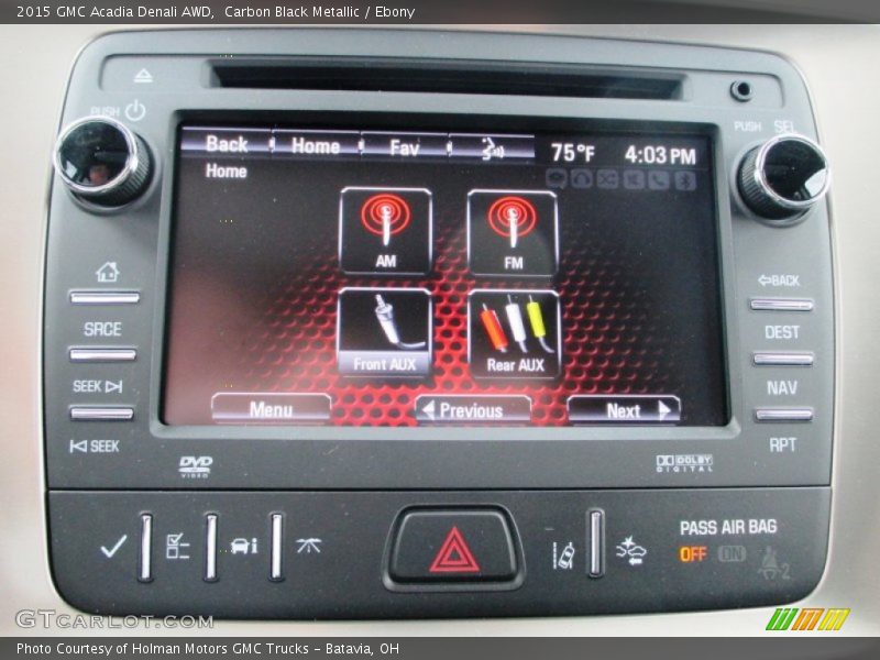 Carbon Black Metallic / Ebony 2015 GMC Acadia Denali AWD